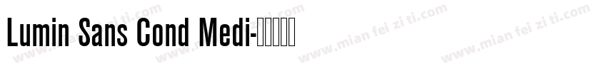 Lumin Sans Cond Medi字体转换